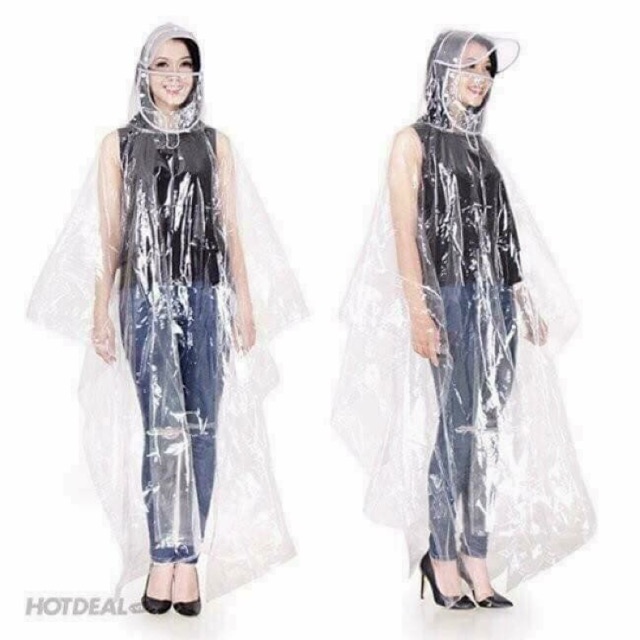 ÁO MƯA TRONG SUỐT CÓ KHẨU TRANG CHE MẶT LOẠI 1 ĐẦU