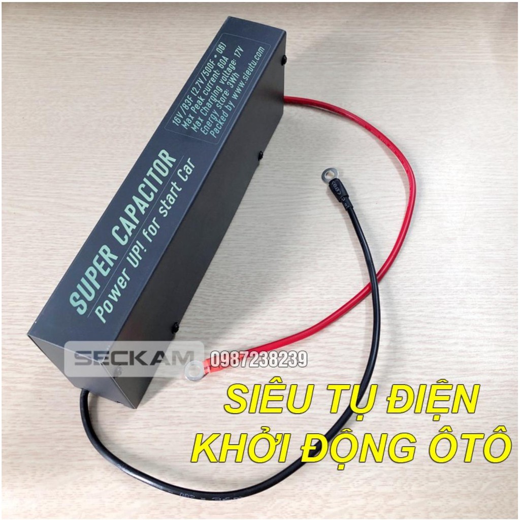 Siêu Tụ Điện 16.2V 83F hộp sắt khởi động ô tô