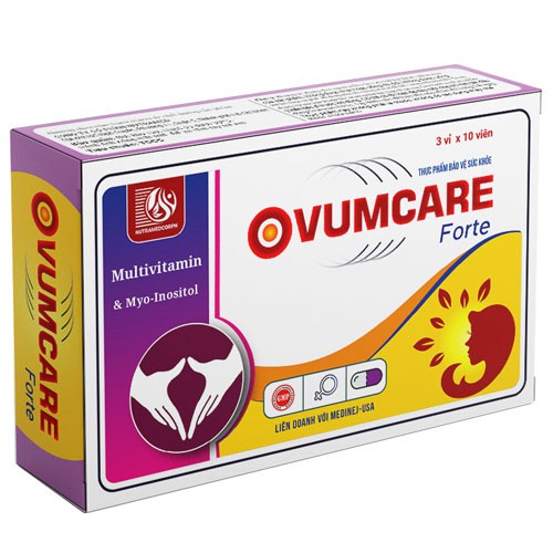 Ovumcare Forte - Hỗ trợ tăng tỷ lệ đậu thai cho phụ nữ vô sinh hiếm muộn, buồng trứng đa nang (PCOS) (30 viên)