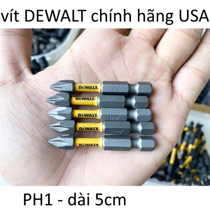Mũi vít DEWALT chính hãng PH1 dài 5cm