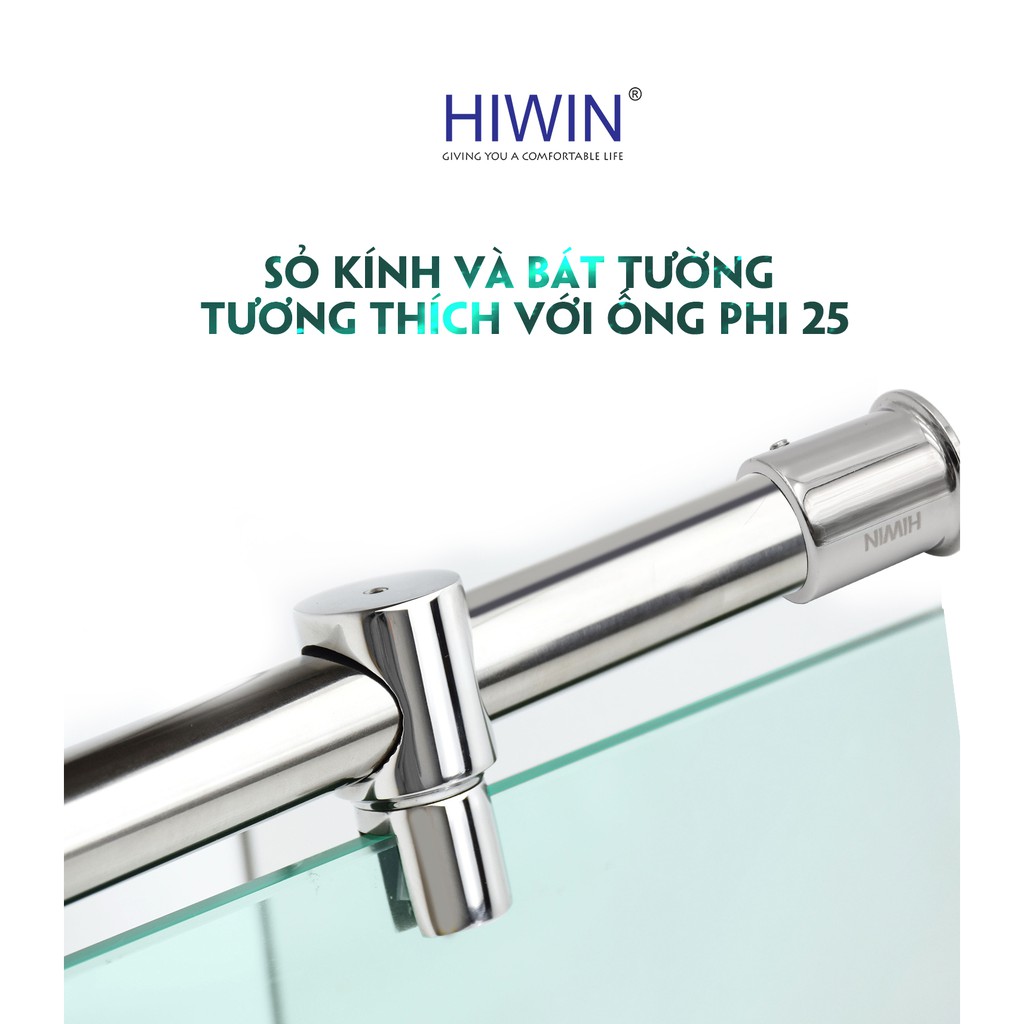 Bộ phụ kiện vách tắm kính kết cấu 90 độ kính - kính SUS304 Hiwin PKF-90KK