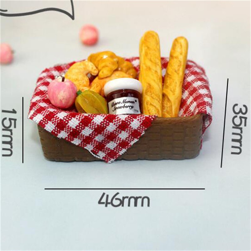 Giỏ Bánh Mì Tỉ Lệ 1: 12 Xinh Xắn Dành Cho Nhà Búp Bê