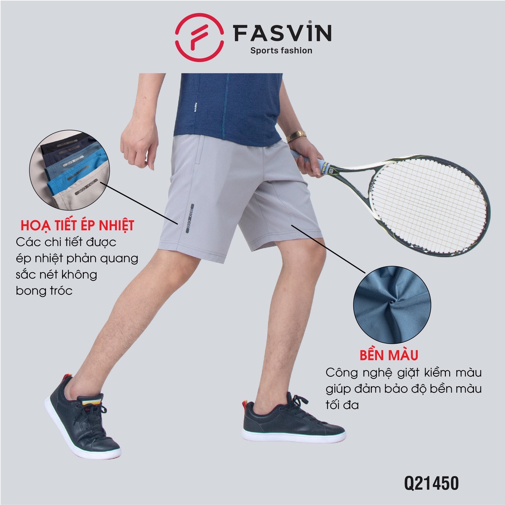 Quần đùi thể thao nam cao cấp Fasvin Q21450.2.HN vải gió mềm, nhẹ, mát co giãn thoải mái. | BigBuy360 - bigbuy360.vn