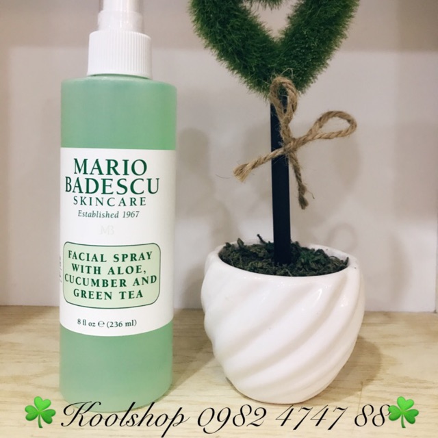 ☘️Fullsize 118ml & 236ml☘️Nước Hoa Hồng Mario Badescu Aloe cucumber and green tea Facial Spray – Nước hoa hồng lành tính