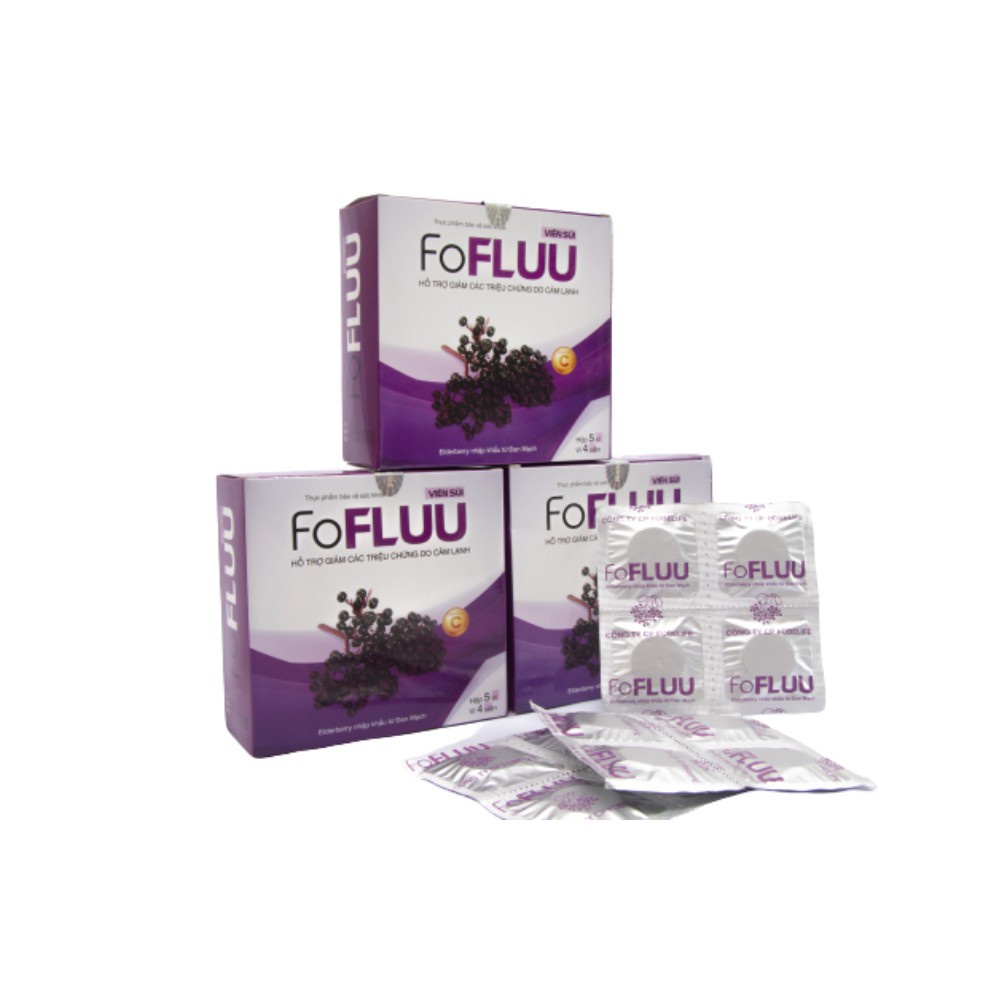 FOFLUU - Viên sủi hỗ trợ giảm triệu chứng cảm lạnh (Hộp 20 viên)