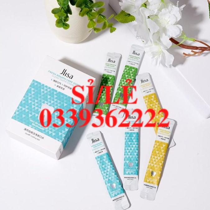 [ CHÍNH HÃNG ] Hộp 20 gói nước súc miệng thơm mát trắng răng Jlisa Sena Beauty 10ml*20 gói  HAIANHSHOP