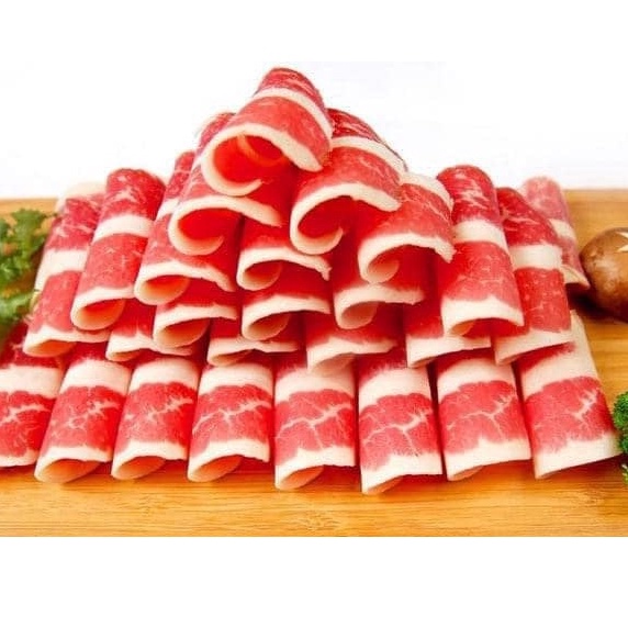 Ba chỉ bò thái lát/cuộn hàng excel khay 500gr