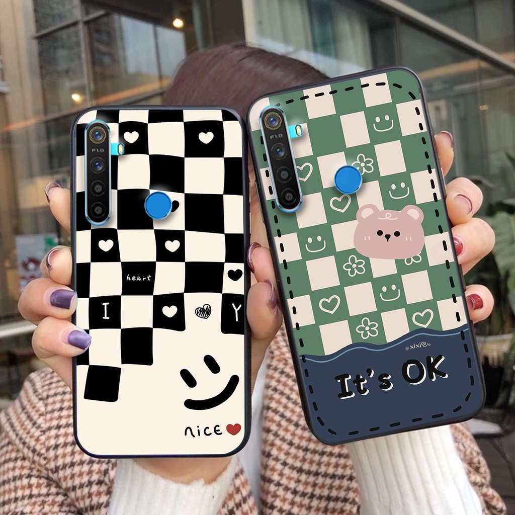 Ốp lưng Oppo Realme C3 - Realme C3I - Realme Q - Realme 5 - Realme 5 pro  gấu bearbrick in hình thể thao cá tính