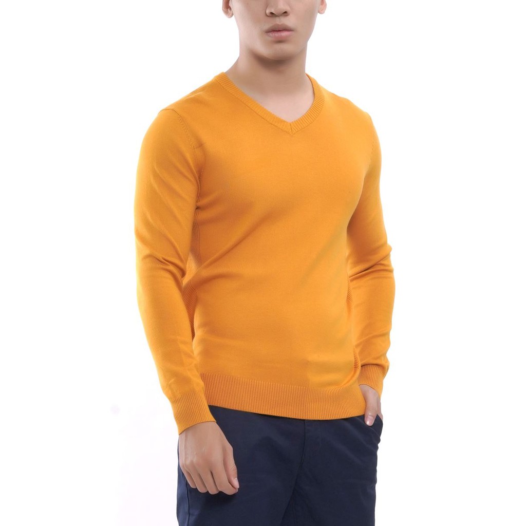 Áo len aristino màu vàng slim fit AWO032W7