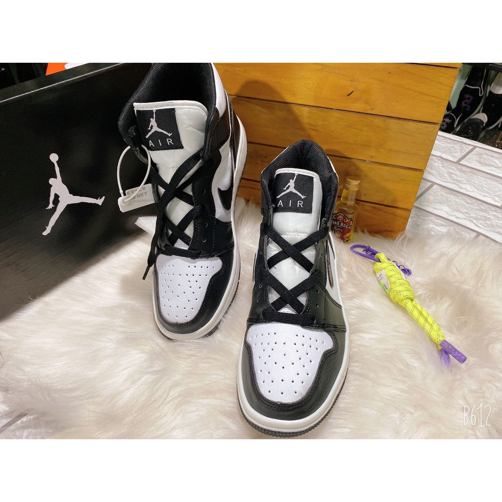 Giày thể thao sneaker Air Jordan Cổ Cao, JD1 panda đen trắng full box - Hot trend 2021 | WebRaoVat - webraovat.net.vn