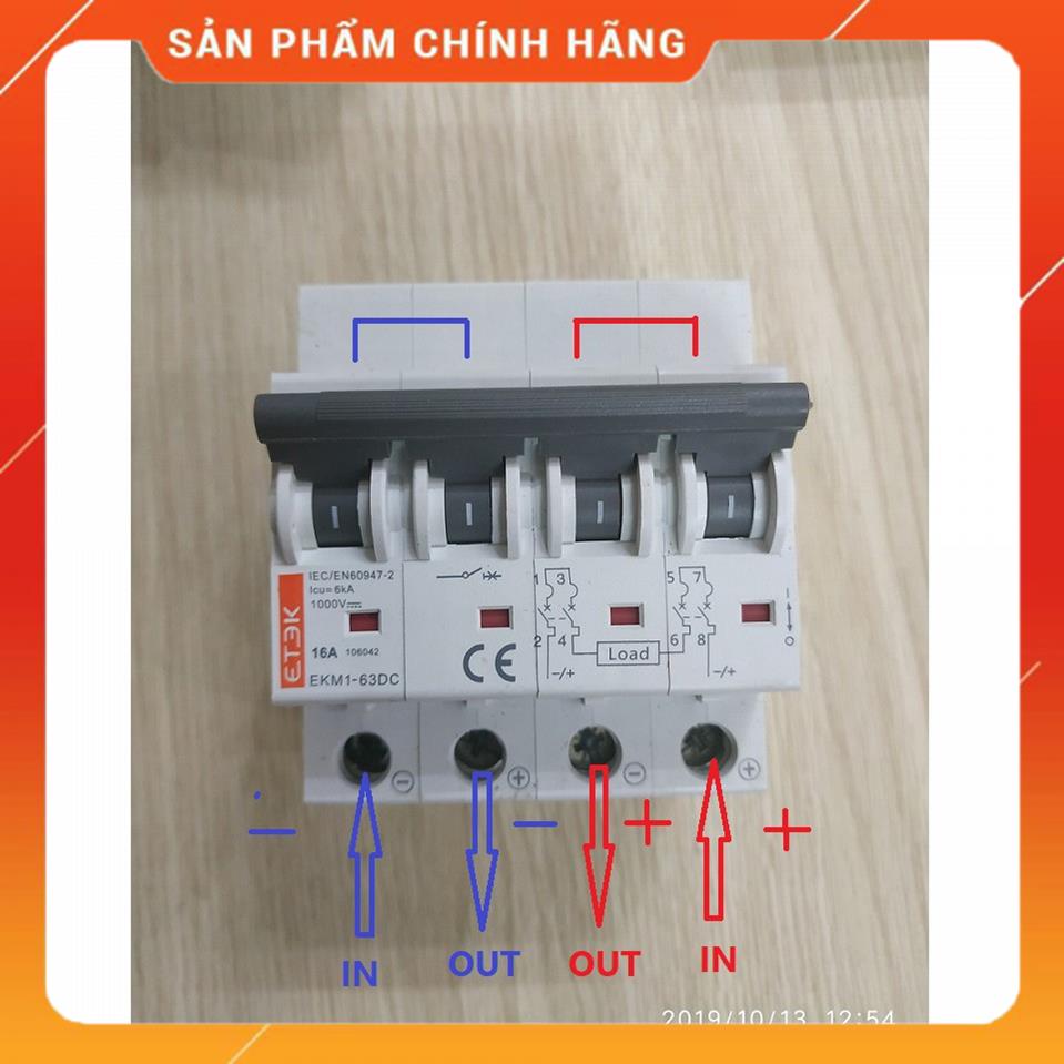 Aptomat CB DC chuyên dụng năng lượng mặt trời Solar ETEK 1000VDC 4P MSP97696