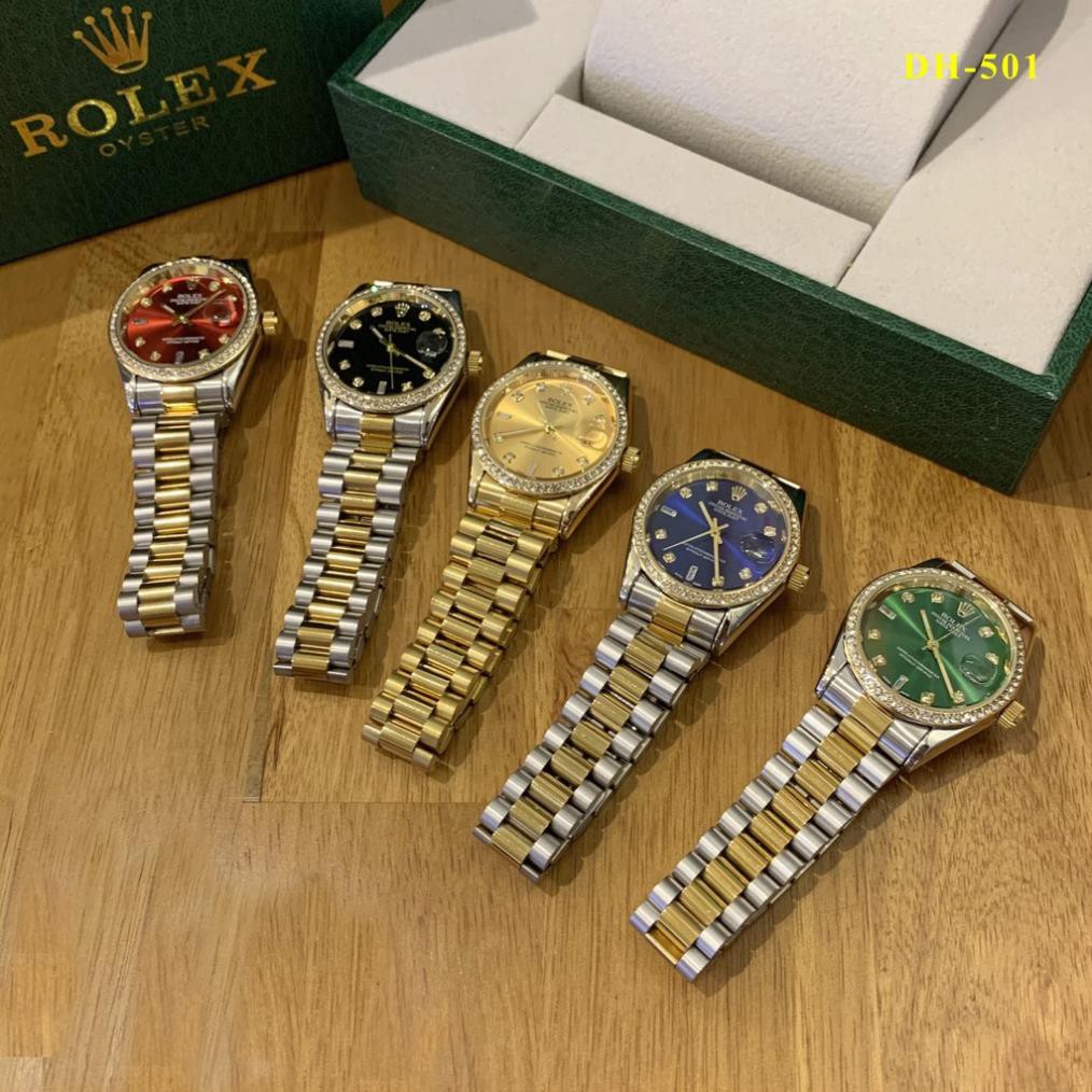 Đồng hồ nam Rolex 38mm, mặt tròn đính đá cao cấp DH501 MTP-STORE