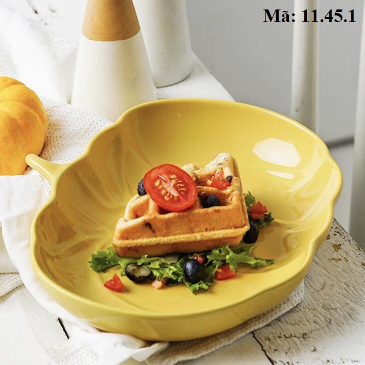 Bát đĩa sứ hình quả bí đỏ, bí ngô, đựng chè, đựng canh hầm ngộ nghĩnh 11.45.1