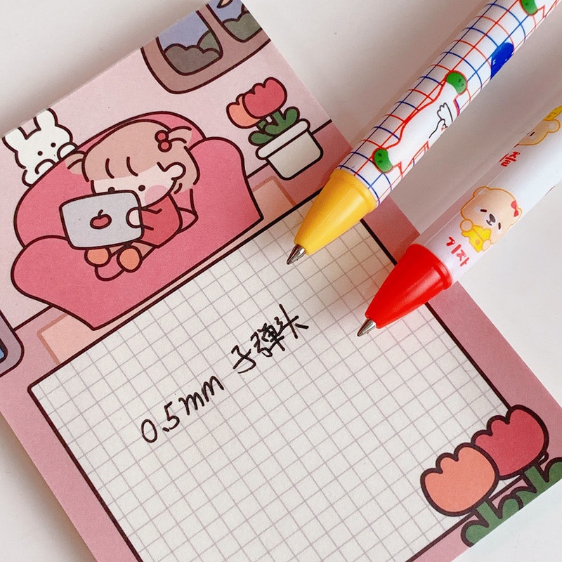 Bút Mực Gel Ngòi 0.5mm Họa Tiết Hoạt Hình Dễ Thương Cho Học Sinh / Văn Phòng