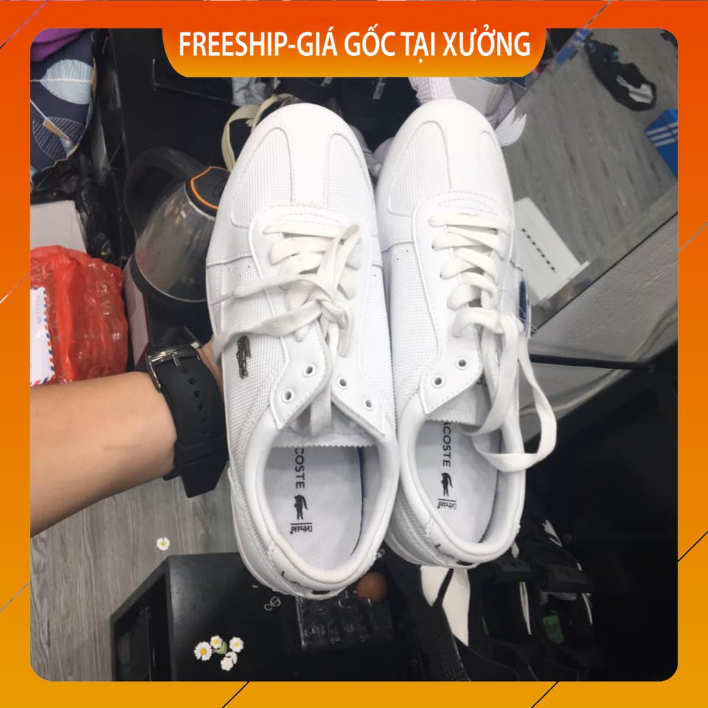 Giày - [ Freeship] Giày sneaker Lacoste trắng 1.1 ! ! ! ? ! ! 2020 new