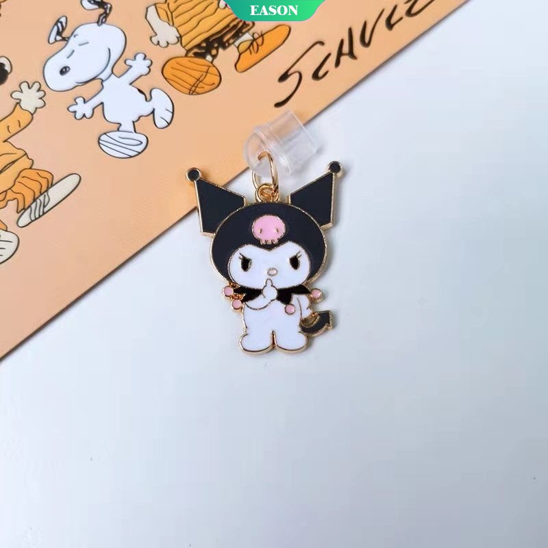 Nút bịt cổng sạc lỗ cắm tai nghe điện thoại nhân vật anime Sanrios Kuromi My Melody bảo vệ chống bụi bẩn đáng yêu