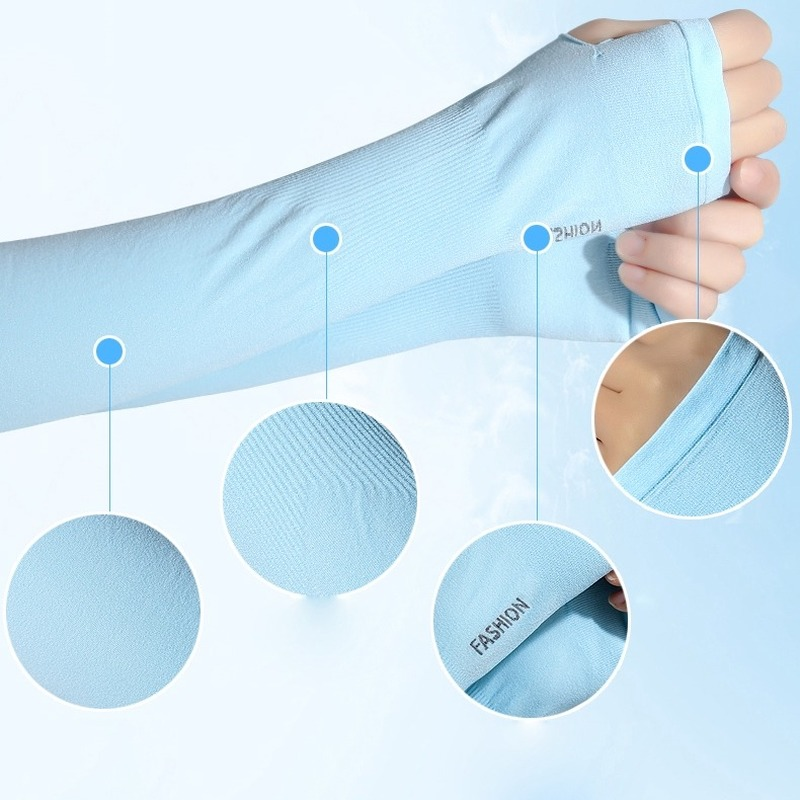 1 Cặp Vớ Thể Thao Bằng Lụa Lạnh Chống Tia UV Thời Trang Cho Nam Và Nữ