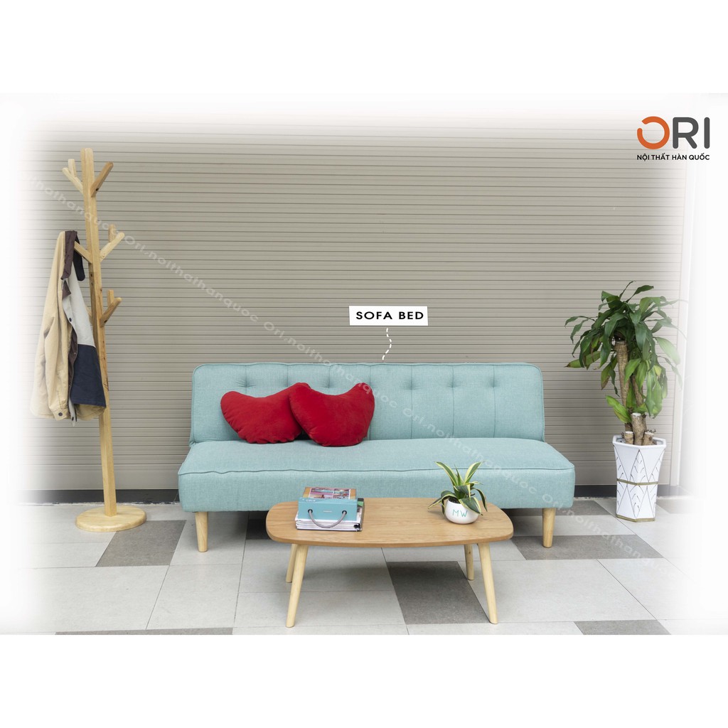 SOFA BED VẢI BỐ MÀU NAVY - SOFA GIƯỜNG NGỦ HÀN QUỐC