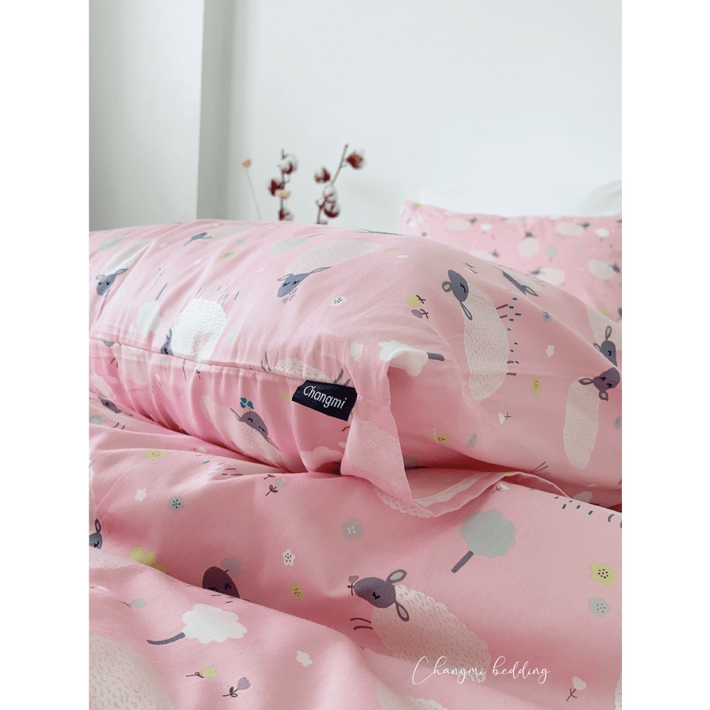 Bộ chăn ga Changmi Bedding 100% cotton lụa tự nhiên - 5 món