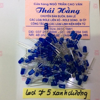 Led &5 màu xanh dương