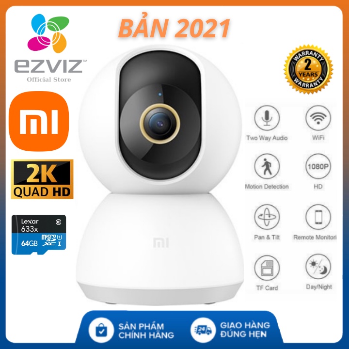 Camera Wifi Xiaomi 360 2K IMILAB - xoay 360° 4 chiều , Đàm thoại 2 chiều, báo trẻ em khóc - BH 2 năm