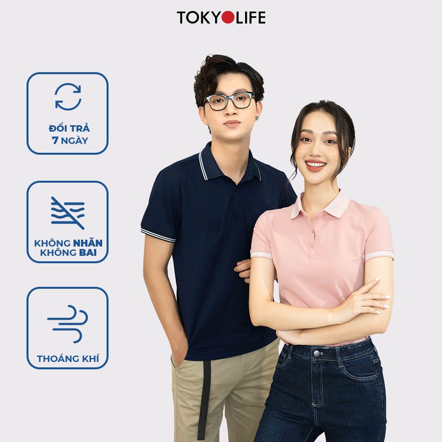 Áo Polo TOKYOLIFE Nữ phối cổ len màu sắc xinh yêu N9POL003I