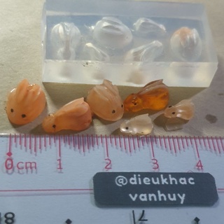Khuôn silicon bánh thỏ cute trang trí tiểu cảnh- nặn đất sét -resin