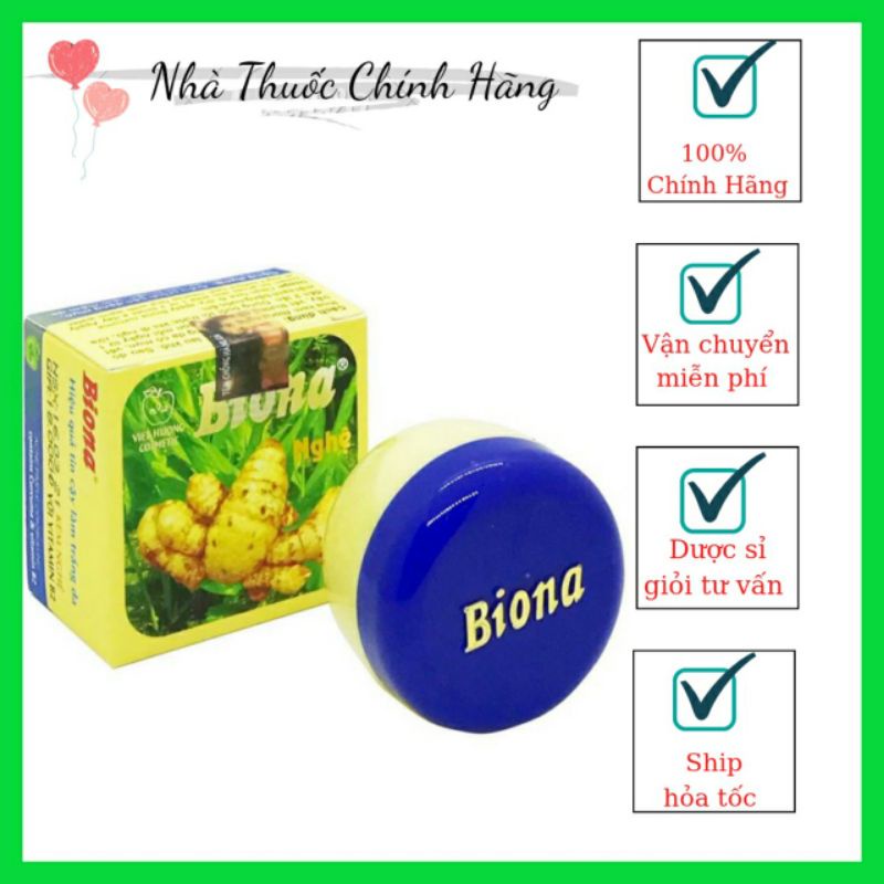 (Chính Hãng) Kem Mụn Nghệ Biona(3g)