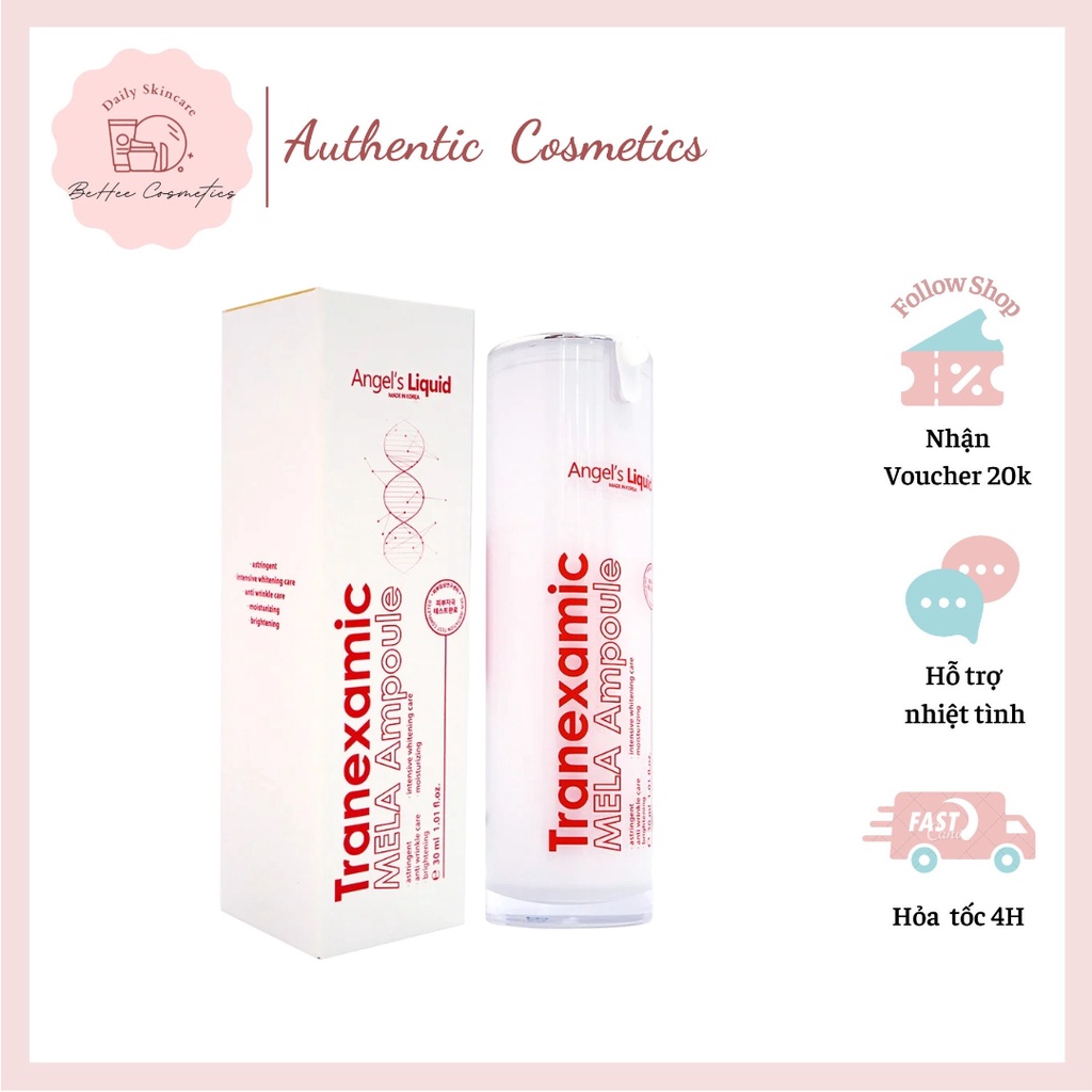 Siêu Tinh Chất Xoá Thâm Đỏ Mờ Sạm Nám Angel's Liquid Tranexamic Mela Ampoule 30ml