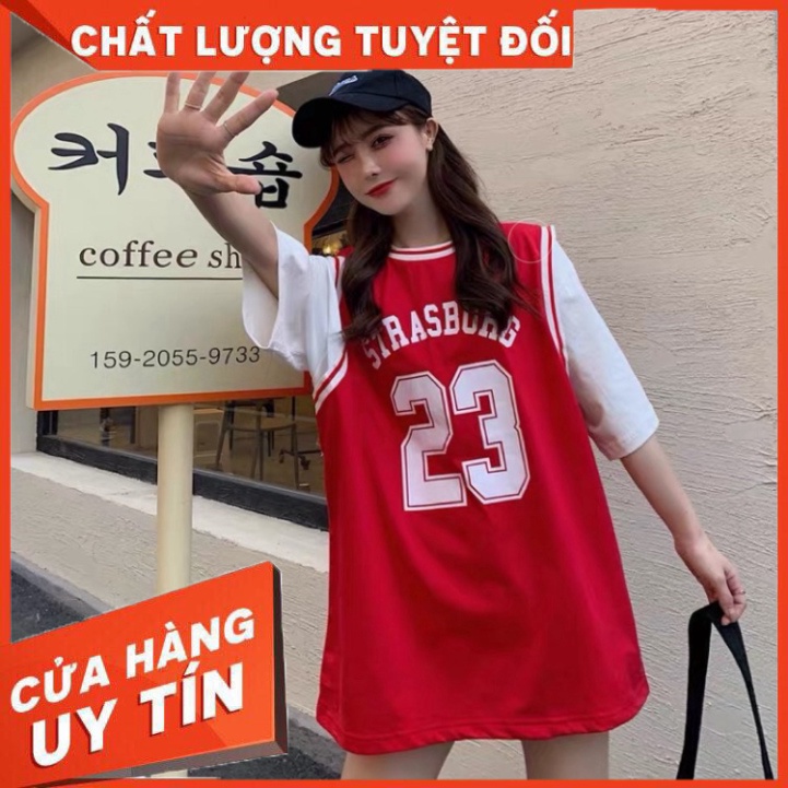 Áo Thun Unisex Form Rộng-Áo Phông Kiểu Bóng Rổ Cao Cấp-Bốn màu Đen Đỏ Xanh lá Xanh dương 3 Size M L XL - Hàng nhập khẩu