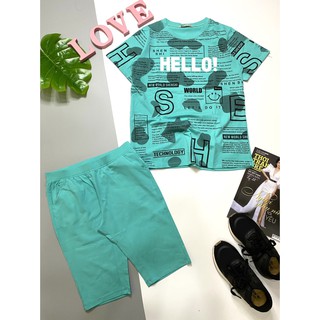 Bộ thun thái hello! lửng tay ngắn cao cấp