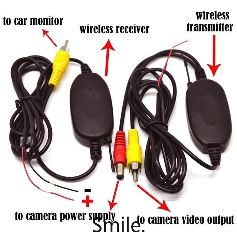 【COD】 Bộ thu phát video không dây 2.4G Bộ thu xe phía sau Camera lùi loa bluetooth