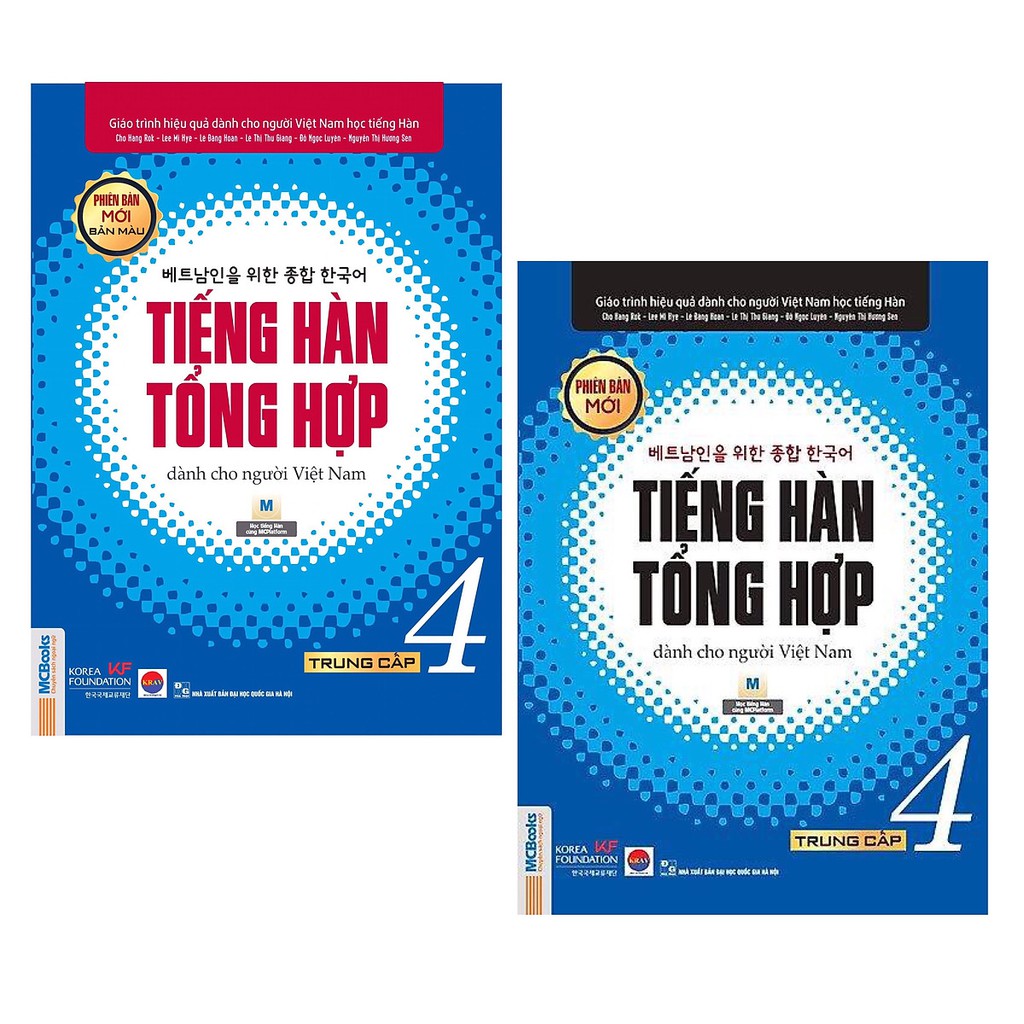 Combo Sách - Giáo Trình Tiếng Hàn Tổng Hợp Trung Cấp Tập 4 (Sách Giáo Khoa + Sách Bài Tập) - Phiên Bản Mới Bản 4 Màu