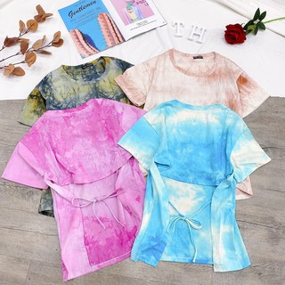 ÁO THUN LOANG TN HỞ LƯNG CỘT NƠ
