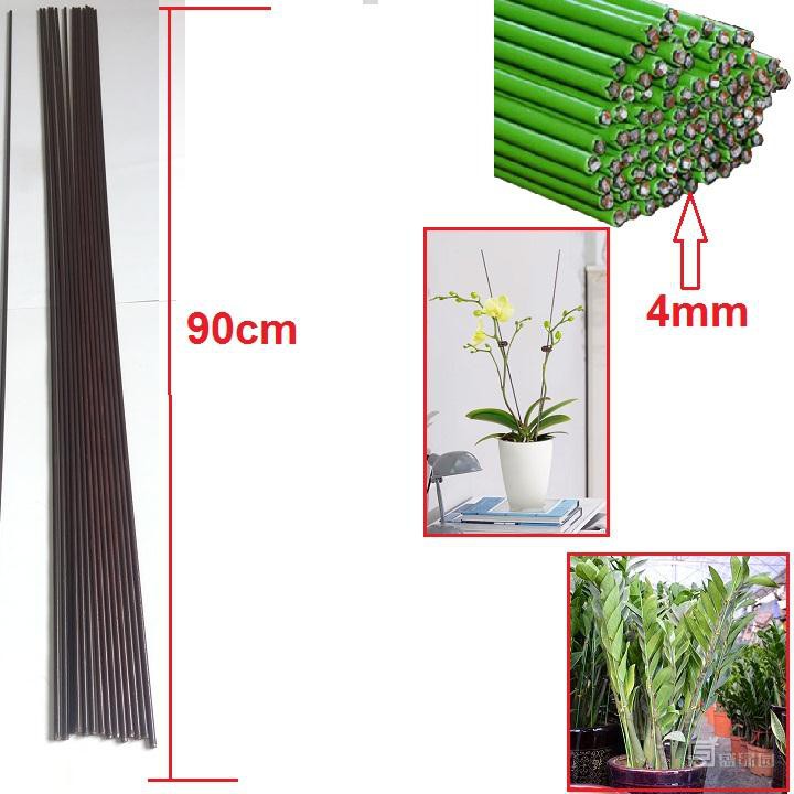 Set 1 kg que thép bọc nhựa màu xanh phi 3.5mm, dài 90cm hoặc 120cm