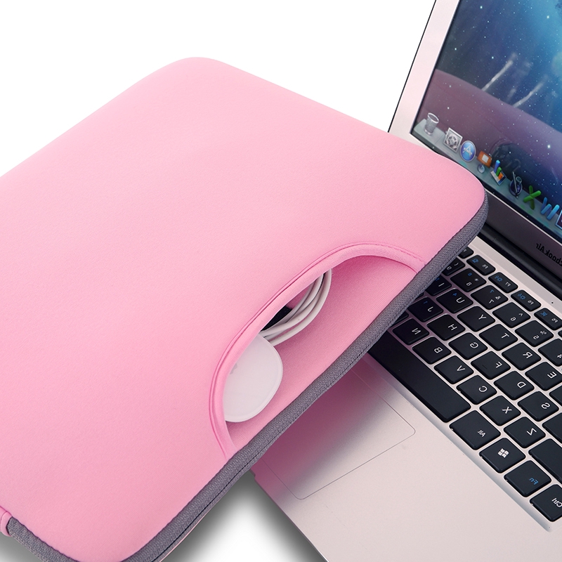 Túi đựng laptop 13/14/15/15.6 inch có dây khóa kéo màu sắc dễ thương dành cho nữ | BigBuy360 - bigbuy360.vn