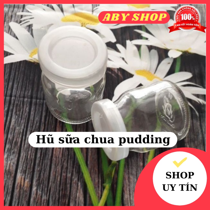 Hũ sữa chua pudding ⚡ GIÁ TỐT NHẤT ⚡ hũ thủy tinh kèm nắp dùng để làm sữa chua, caramen tiện lợi