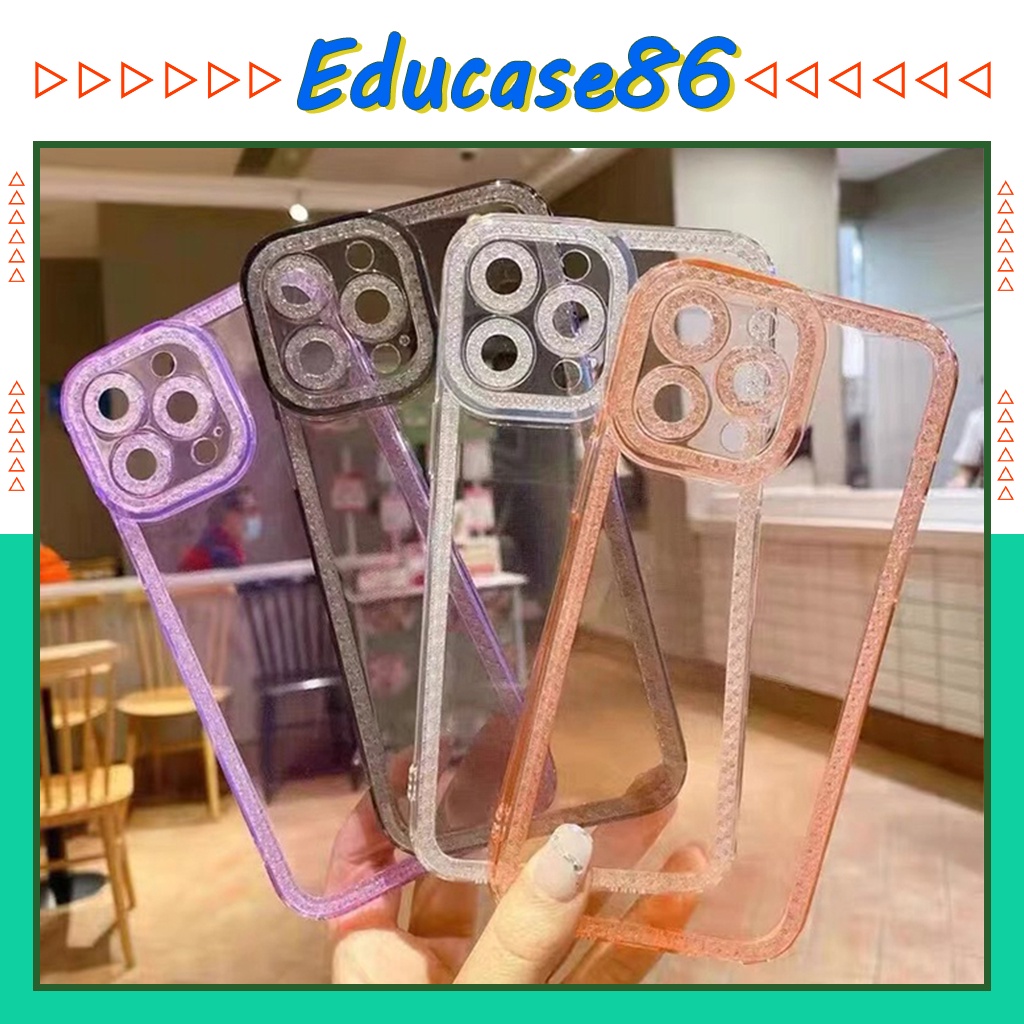 Ốp lưng IP Viền Nhũ. IP12/12 Pro/12 Pro Max/13/13 Pro/13 Pro Max. Ốp lưng quý phái sang trọng Educase86