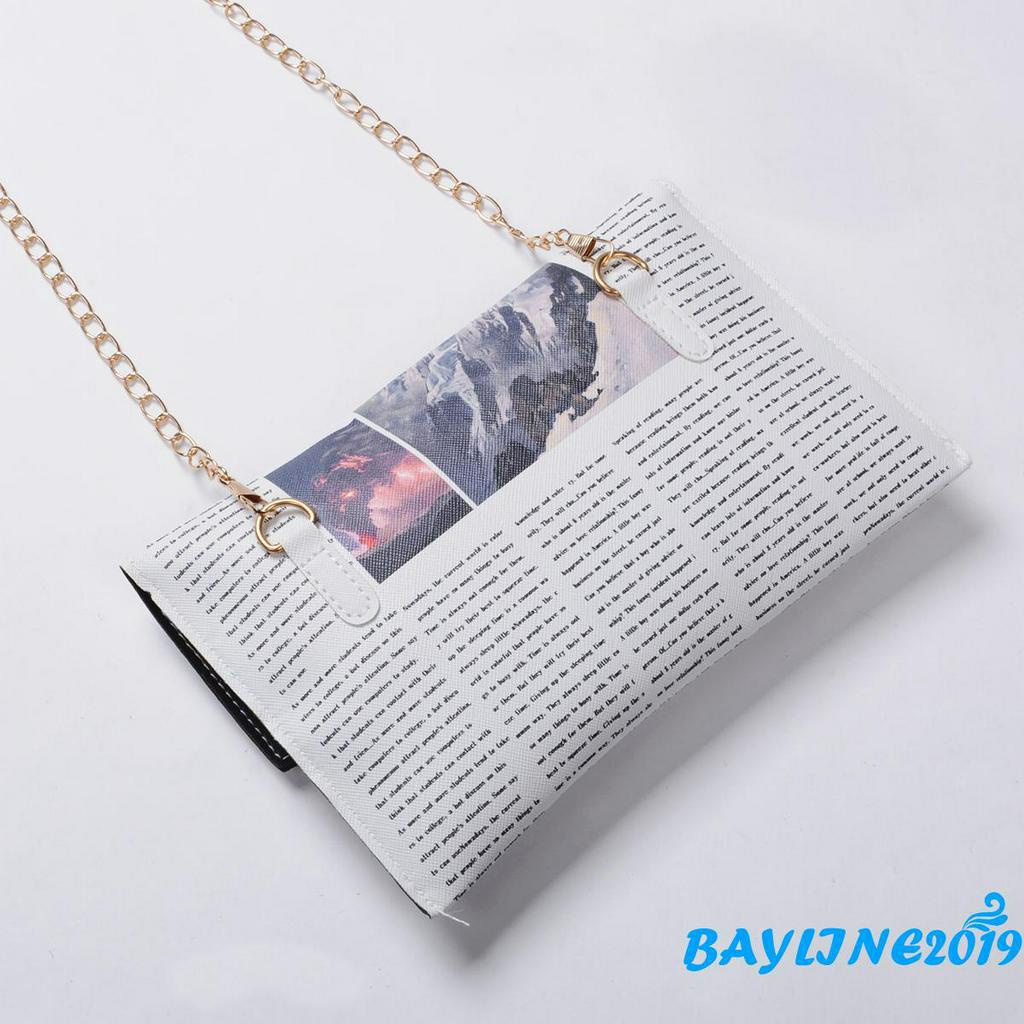 Túi Đeo Chéo Da Giả In Chữ Thời Trang Cho Nữ