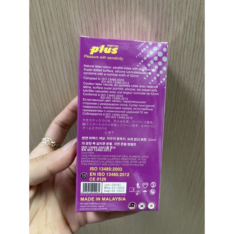 Bao cao su Pretex plus hộp 10chiếc gân gai