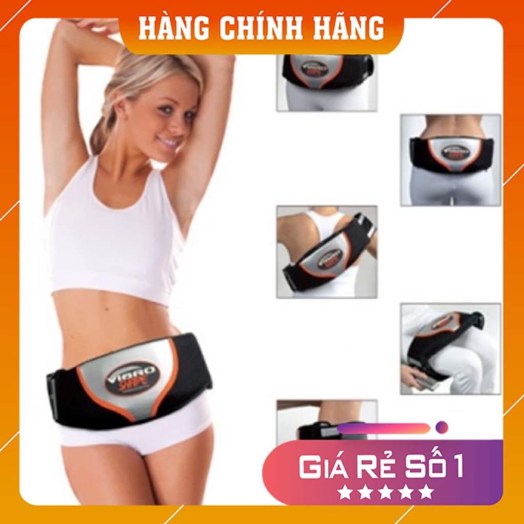 Đai Massage Toàn Thân, Máy Massage Đánh Tan Mỡ Bụng Vibro Shape. CHẾ ĐỘ TẠO NÓNG giúp hiệu quả gấp 5 lần máy thông thườn