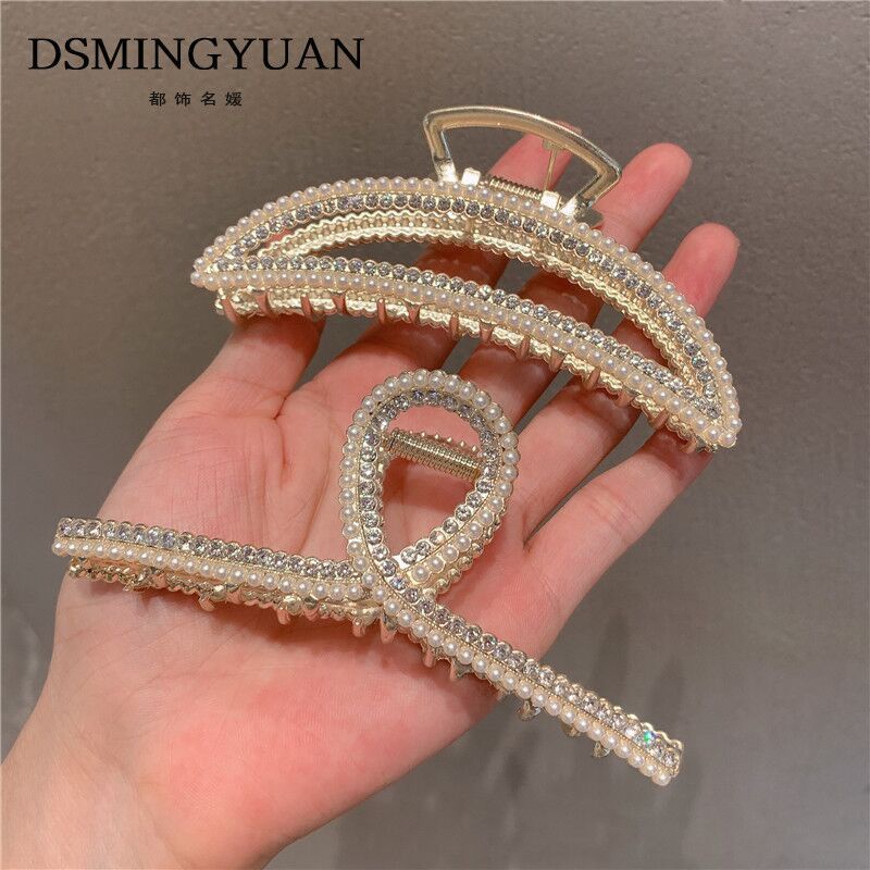 Kẹp tóc Hàn quốc càng cua đính đá sang trọng thanh lịch cho bạn nữ