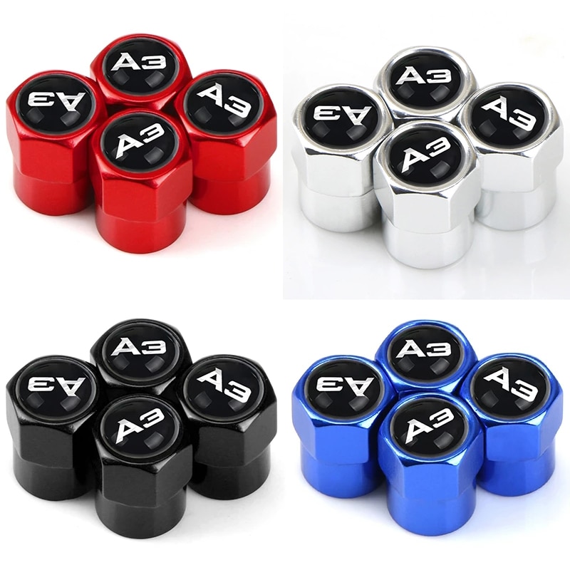 Set 4 nắp van bánh xe hơi Audi Q3 Q5 Q7 A3 A4 A5 A6 A7 A8 B5 B6 B7 B8 B9 Tt