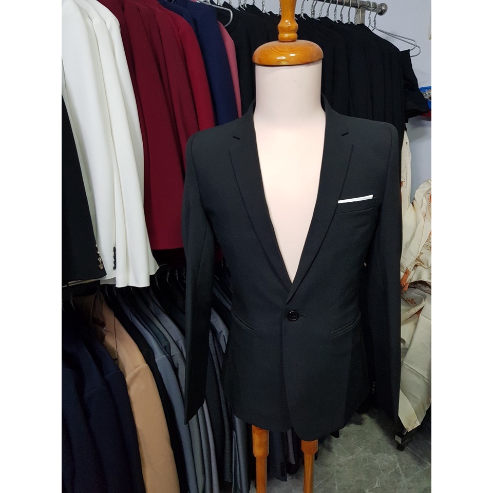 Áo Vest Nam Phong Cách Màu Đen