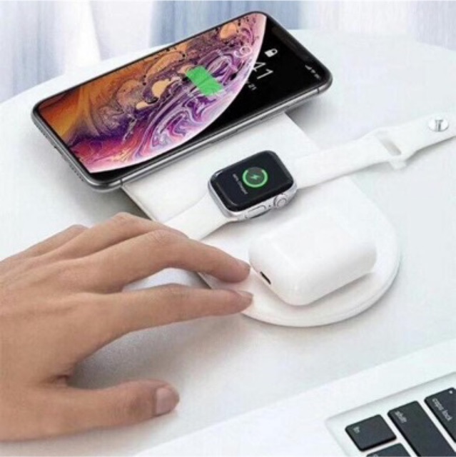 ✅✅✅ ĐẾ SẠC NHANH KHÔNG DÂY 3IN1 CHO IPHONE/APPLE WATCH VÀ TAI NGHE AIRPODS.