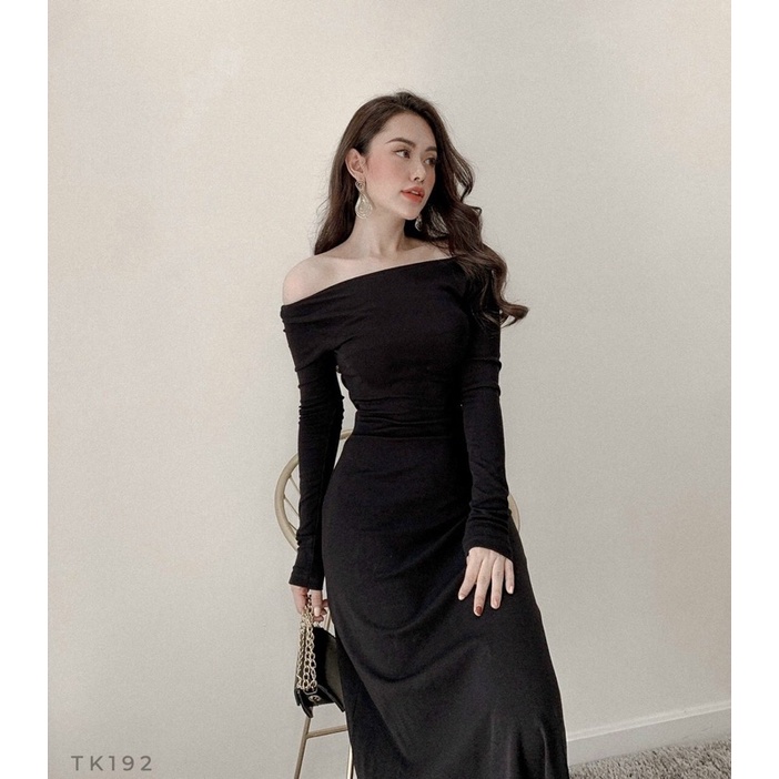 Đầm đen dự tiệc❤️Hình thật 100%❤️ Đầm đen cut out lưng