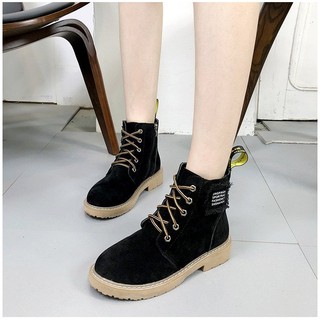 Giày boot nữ cổ thấp phong cách Hàn Quốc B130