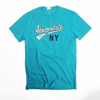 Áo Thun Cổ Tròn Aeropostale Xanh Lam Hoạ Tiết Thêu Nổi