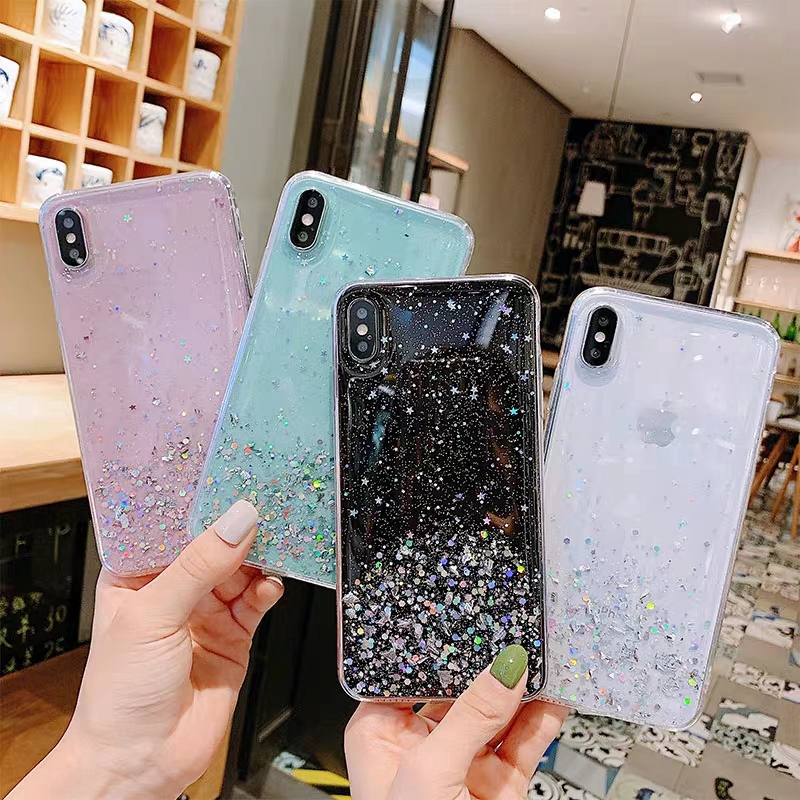 Ốp điện thoại mềm có kim tuyến lấp lánh cho Huawei Nova 7i 5T 3i 2i 2 Lite Y9S Y9 Prime Y7 Pro 2019 Y6 2018 Honor 8X 7A
