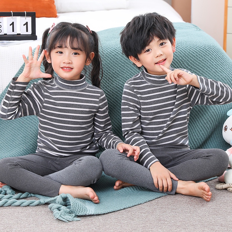 YAOEENH Bộ Đồ Ngủ Cotton Không Đường May Ấm Áp Cho Bé 100-160cm